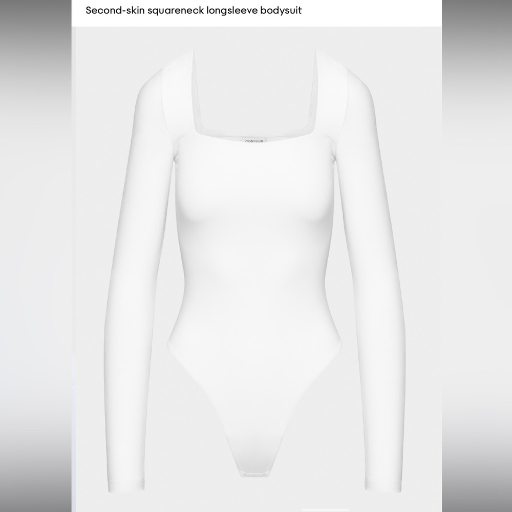 Aritzia Original Contour Squareneck Bodysuit In Bright White Size XS 🤍✨